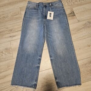 NWT Klique B. Super High-Rise Wide-leg Blue Jeans Junior's 17